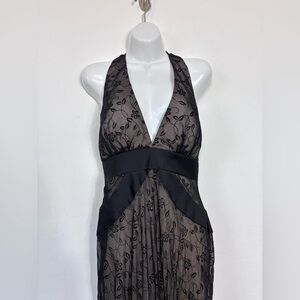 Vintage 90s Y2K Velvet Burnout Floral Glitter Dress Whimsigoth Fairy Prom